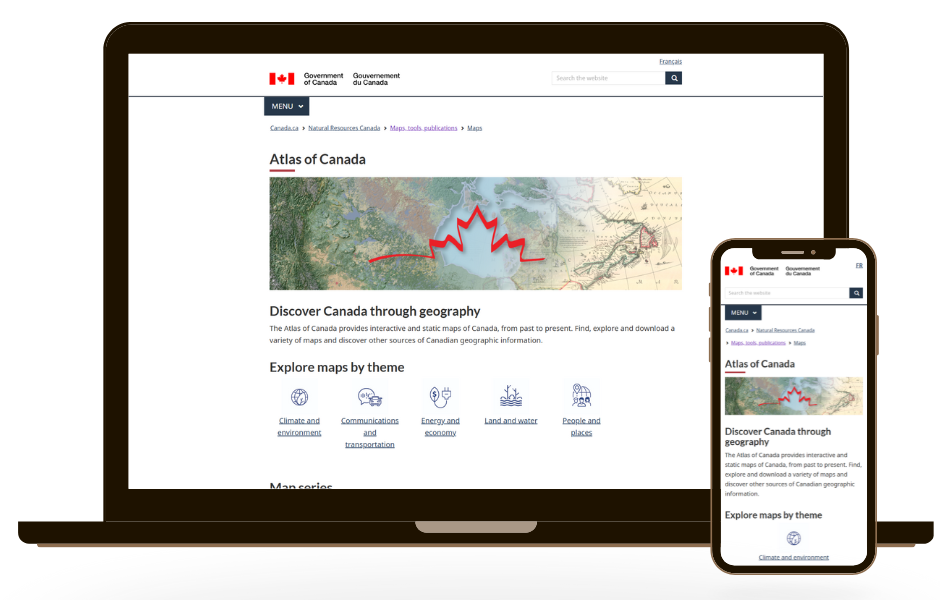 The Atlas of Canada Homepage Mockups