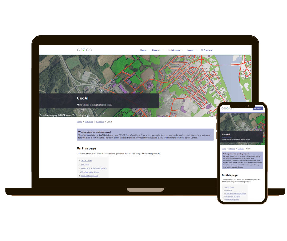 Geo.ca GeoAI Mockups