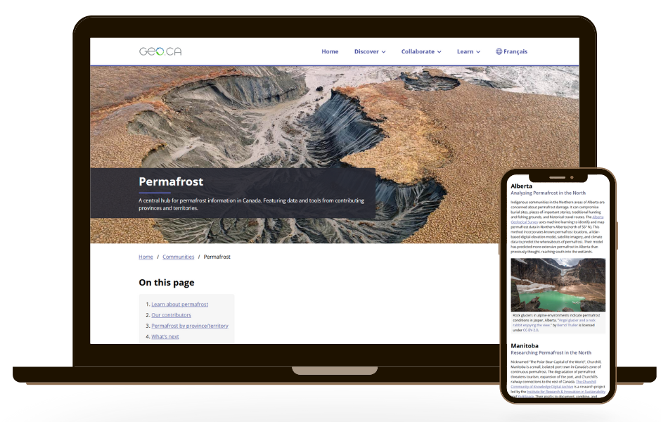 Geo.ca Permafrost Mockups