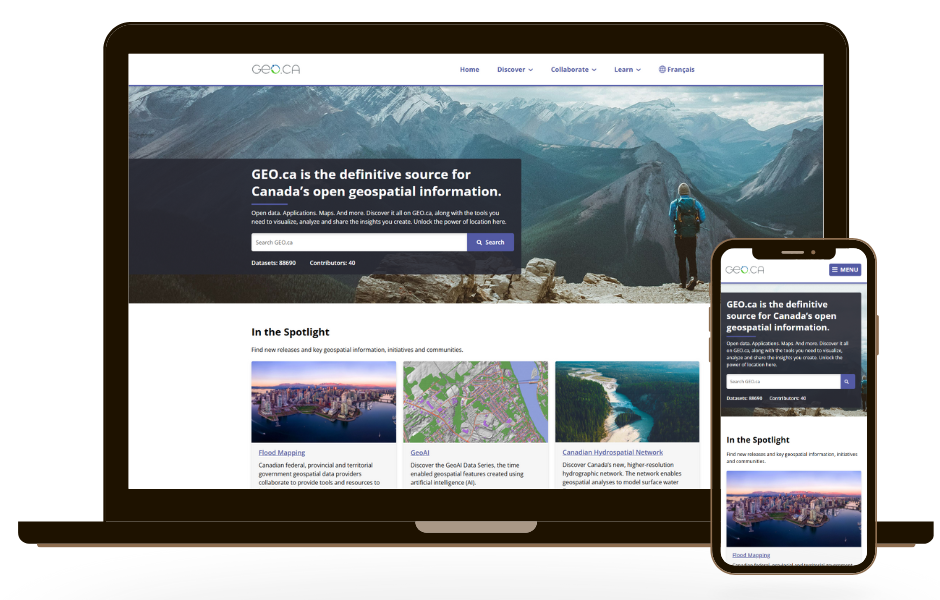 Geo.ca Homepage Mockups